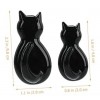 Gancho adesivo 2 peças   gatos pretos 